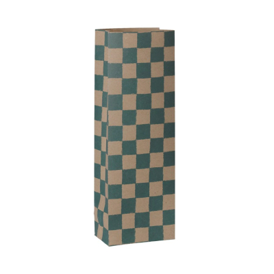 Darčekové papierové vrecko Checker Mini Petrol                    