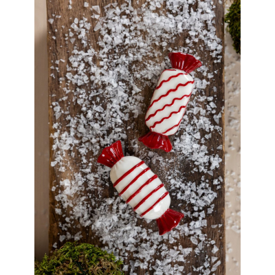                             Vianočná keramická dekorácia Candy Sockered Wave                        