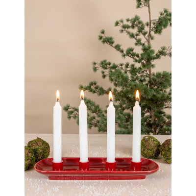                             Keramický adventný svietnik Bymarken Red                        