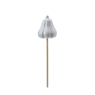 Dekoratívna tekvica na tyčke Pumpkin White - set 3 ks                    