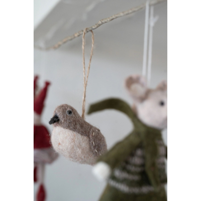                             Závesná dekorácia vlnené zvieratko Bird Beige                        