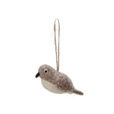 Závesná dekorácia vlnené zvieratko Bird Beige                    