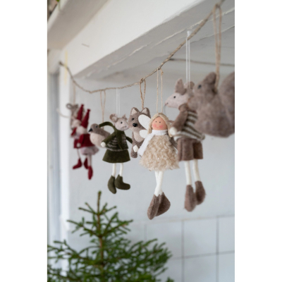                             Závesná dekorácia vlnené zvieratko Squirrel Beige                        