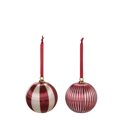 Vianočné banky Lustre White Burgundy - set 2 ks                    