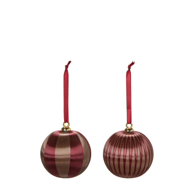 Vianočné banky Lustre Brown Burgundy - set 2 ks                    
