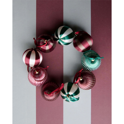                             Vianočné banky Lustre Brown Burgundy - set 2 ks                        