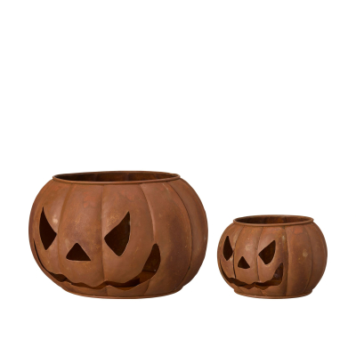                             Kovový lampáš tekvica Rust 25 cm                        