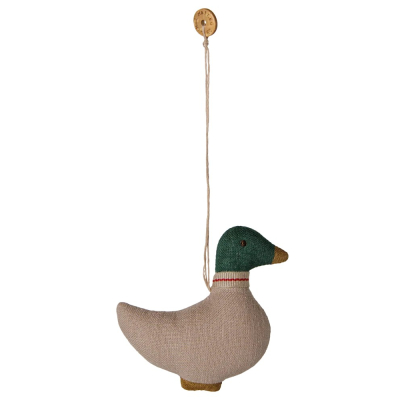 Vianočná textilná ozdoba Duck Green / Sand                    