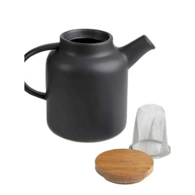                             Keramická kanvica so sitkom Poline Black 1,5 l                        