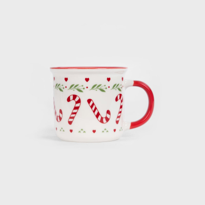 Vianočný porcelánový hrnček Candy Cane 400 ml                    
