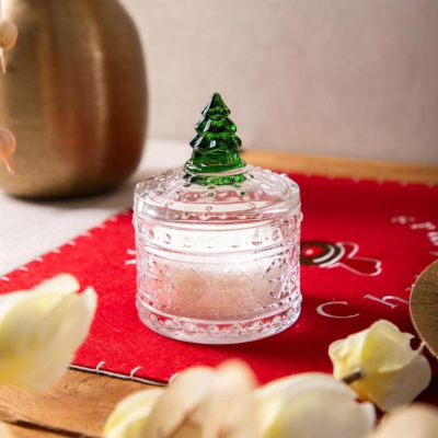                            Sklenená dóza na cukríky Vari Christmas 11 cm                        