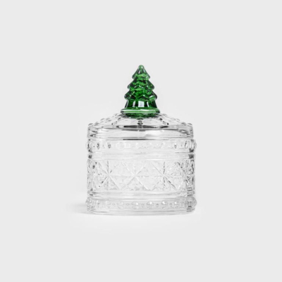 Sklenená dóza na cukríky Vari Christmas 11 cm                    