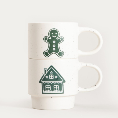 Porcelánové hrnčeky Bellve Cookie + House - set 2 ks                    