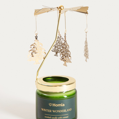                             Rotujúci svietnik so sviečkou Winter Fairytale 70 g                        