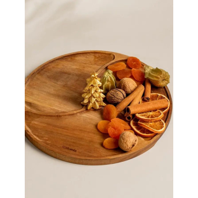 Vianočný drevený podnos Lovdal 28 cm                    