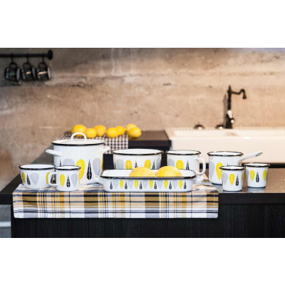                             Smaltovaný kastról Leaves                        