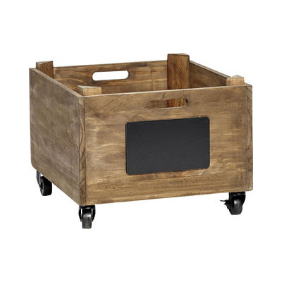 Drevený úložný box na kolieskach                    