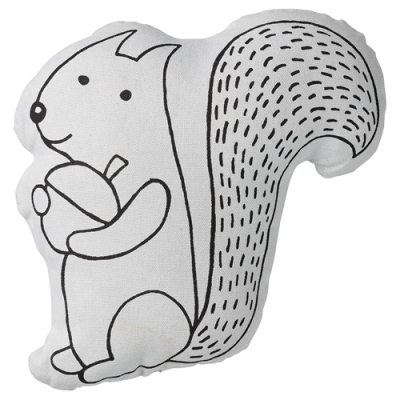 Bavlnený vankúš v tvare veveričky                    