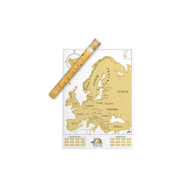                             Nástenná stieracia mapa Európy                        