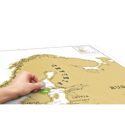                             Nástenná stieracia mapa Európy                        