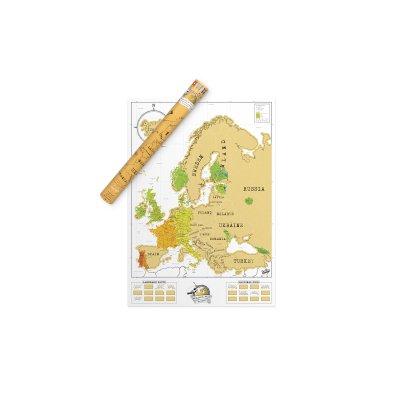 Nástenná stieracia mapa Európy                    