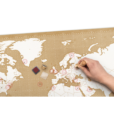                            Nástenná pečiatkovacia mapa sveta Stamp Map                        