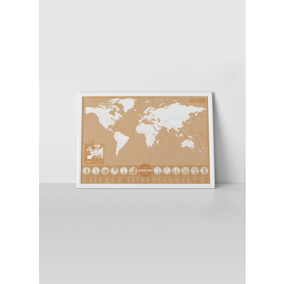                             Nástenná pečiatkovacia mapa sveta Stamp Map                        