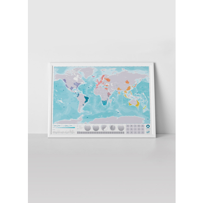                             Nástenná stieracia mapa sveta Ocean edition                        