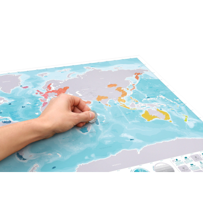                             Nástenná stieracia mapa sveta Ocean edition                        
