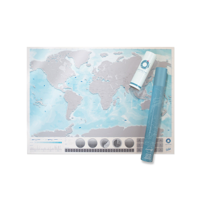                             Nástenná stieracia mapa sveta Ocean edition                        