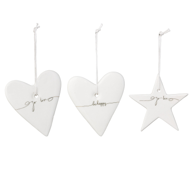                             Porcelánová ozdoba hviezda Live                        