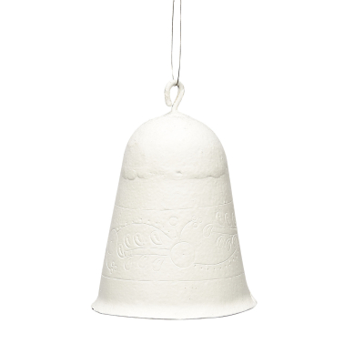 Biely kovový zvonček Rustikálny malý                    