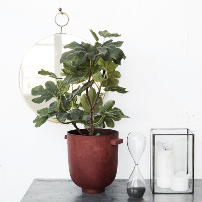                             Červený kovový kvetináč Foem                        