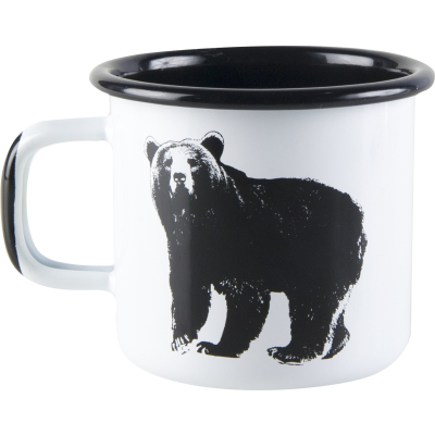 Smaltovaný hrnček Medveď, 3,7 dl                    