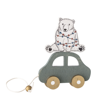 Dekorácia autíčko s medveďom                    