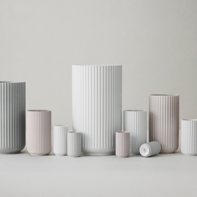                             Porcelánová váza Lyngby svetlo šedá - 20 cm                        