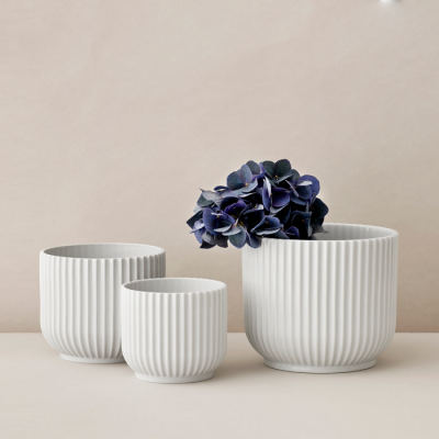                             Porcelánový kvetináč Lyngby biely - 10,5 cm                        