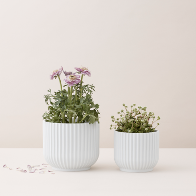                             Porcelánový kvetináč Lyngby biely - 18 cm                        