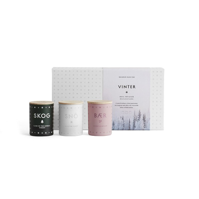                             Darčeková sada VINTER - sada 3 mini sviečok                         