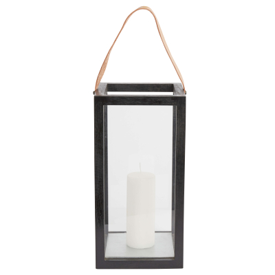 Lampáš z teakového dreva Storm Black L                    