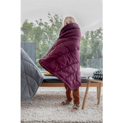                             Detská deka Leaf Burgundy                        