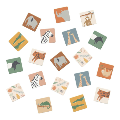 Detská zábavná pamäťová hra Wildlife                    