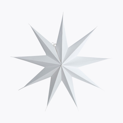Papierová deväťcípa hviezda Star White 60 cm                    