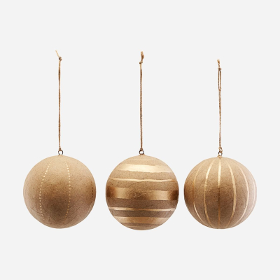 Set 3 ks vianočných ozdôb Craft Gold 10 cm                    