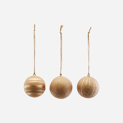 Set 3 ks vianočných ozdôb Craft Gold 8 cm                    