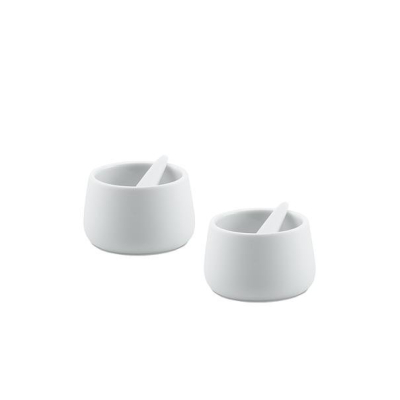 Porcelánové poháre s lyžičkami Nordic Jars - sada 2 kusov                    