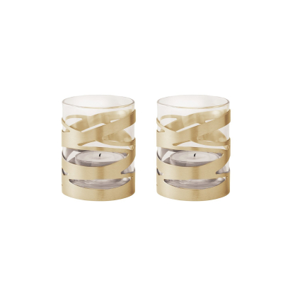 Svietniky Tangle Brushed Brass - sada 2 ks                    