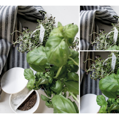                             Kuchynská utierka Kvarnasen Grey Stripe 50x70 cm                        