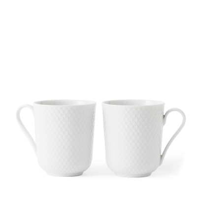 Porcelánový hrnček Rhombe 33 cl - set 2 ks                    