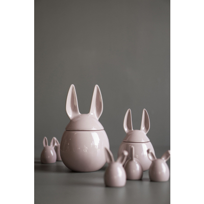                             Veľkonočná dóza Eating Rabbit Dusty Pink 14 cm                        